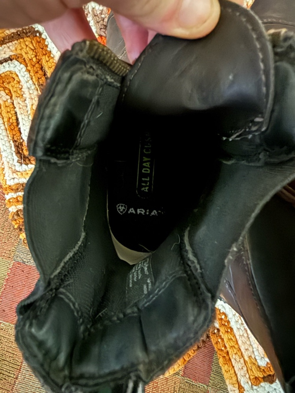 Ariat Dark Brown Heritage Zip Leather Paddock Boots - Picture 6 of 7